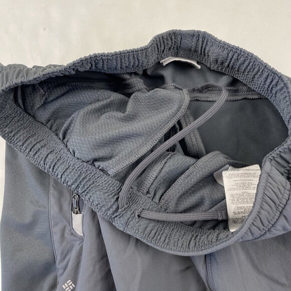 Columbia Jogger Sweatpants Adult S/31L Gray Ankle Zip Reflective Nylon Stretch - Picture 8 of 12